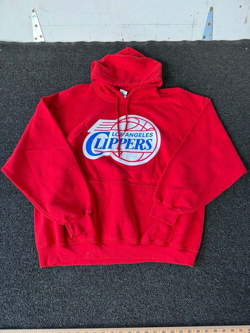 Los Angeles Clippers The Wall Street Journal Printed Logo Red Hoodie 2XL